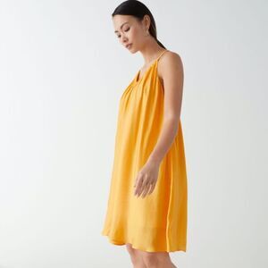 Paris Atelier Voluminous Spaghetti Strap Mini Dress Yellow Women Medium Viscose